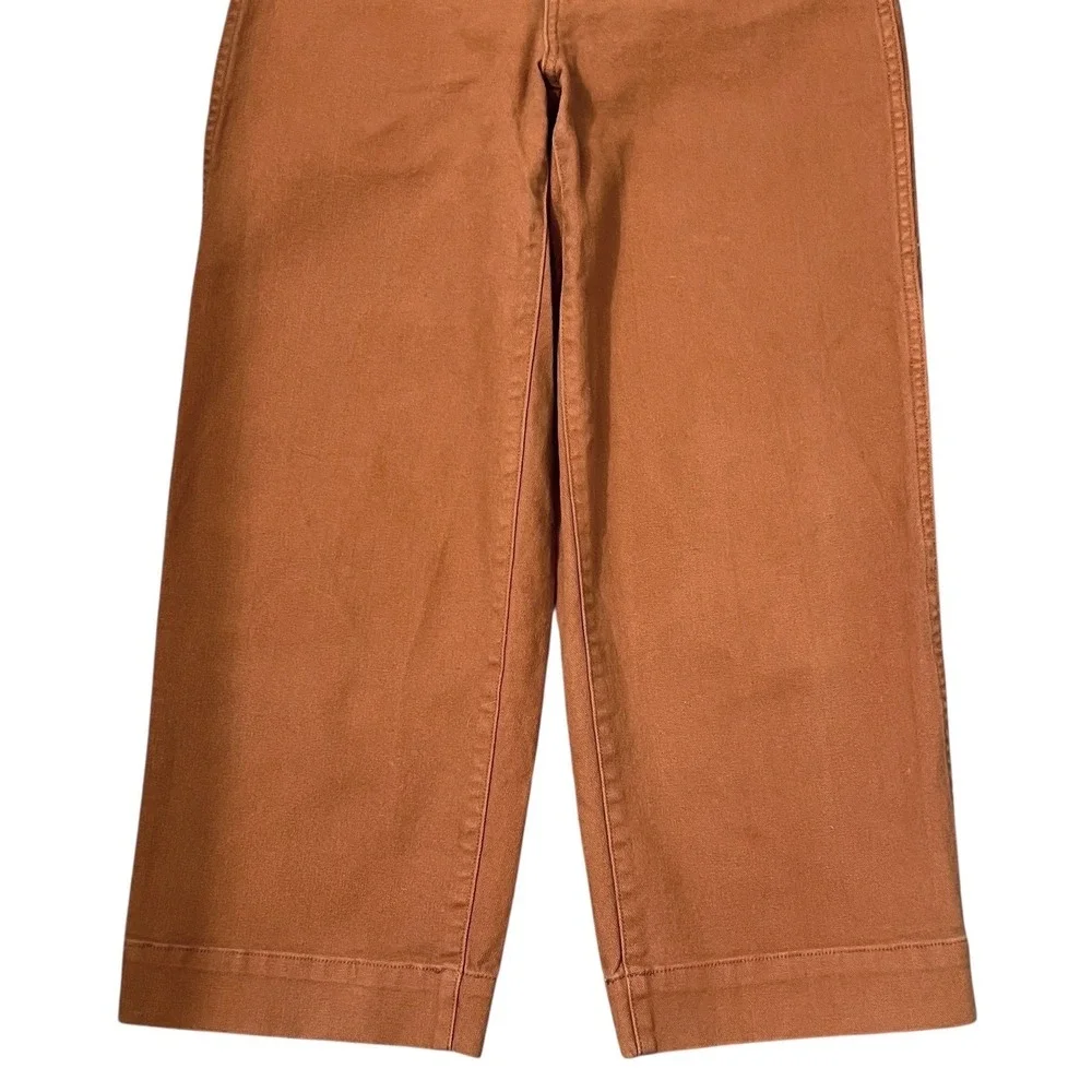 Madewell Curvy Slim Emmett Wide Leg Crop Pants in Warm Nutmeg Size 25 - Picture 7 of 10
